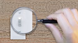 Electric switch and magnifying glass