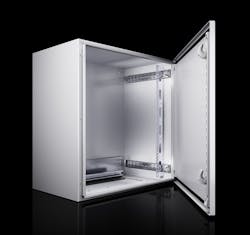 Rittal’s AX line of compact enclosures are ideal for control panels. The housing can be ordered with the properly sized cutout and covered with a machined aluminum panel for easy HMI integration. Rittal’s AX line of compact enclosures are ideal for control panels. The housing can be ordered with the properly sized cutout and covered with a machined aluminum panel for easy HMI integration.