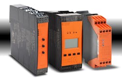 Safety relay modules, such as these from AutomationDirect, provide engineers options for interlocking equipment to protect workers.
