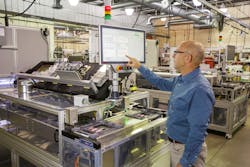 The Beckhoff CP3921 Control Panel offers a cleaner operator interface and eliminates some wiring to switches through an added push buttons and e-stop. The Beckhoff CP3921 Control Panel offers a cleaner operator interface and eliminates some wiring to switches through an added push buttons and e-stop.