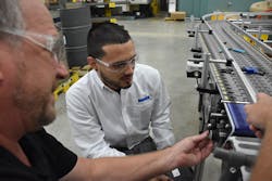 A key component in many conveyors is the drive belt. A key component in many conveyors is the drive belt.