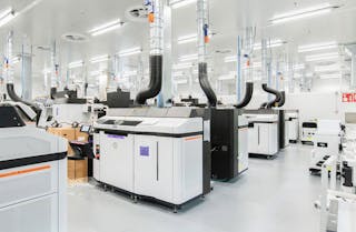 Fleet of HP Jet Fusion 5200 3D printers.