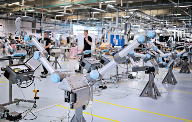 Engineers at Universal Robots took cobots home with them to continue research and development remotely.