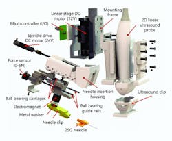 1. Exploded view and major functional components of the handheld venipuncture device. 1. Exploded view and major functional components of the handheld venipuncture device.