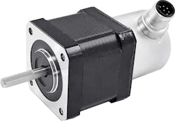 Stepper motor with integrated encoder. Stepper motor with integrated encoder.