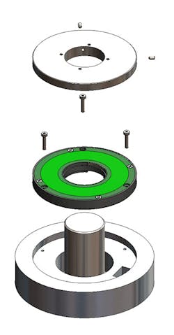 Hollow-shaft encoder installation. Hollow-shaft encoder installation.