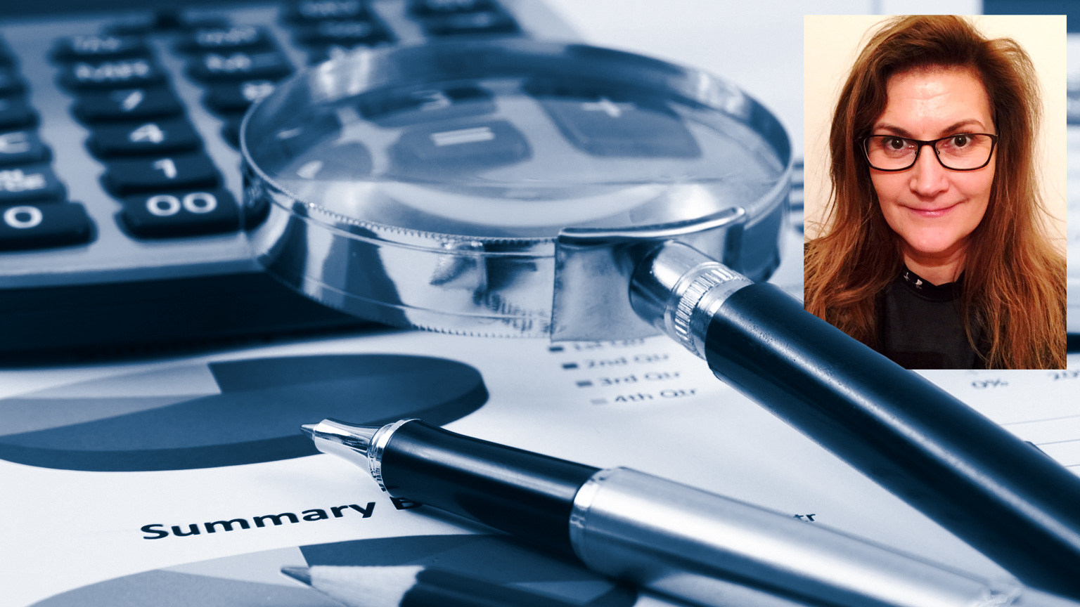 Marie Getsug and magnifying glass