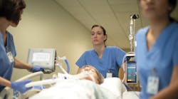 Patient treated with ventilator