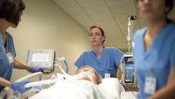 Patient treated with ventilator Patient treated with ventilator