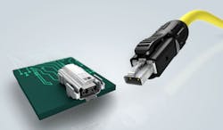Single Pair Ethernet connectors for industry have a standardized (IEC63171-6) two-pole mating face design based on the Harting T1 Industrial. The socket has a three-dimensional profile on a PCB less than half that of an RJ45. Single Pair Ethernet connectors for industry have a standardized (IEC63171-6) two-pole mating face design based on the Harting T1 Industrial. The socket has a three-dimensional profile on a PCB less than half that of an RJ45.