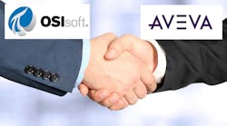 Handshake with Osisoft and Aveva logos