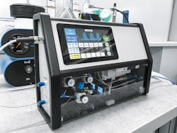This Festo prototype for an emergency ventilator is based on piezo proportional-control-flow valves. This Festo prototype for an emergency ventilator is based on piezo proportional-control-flow valves.