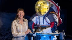 Amy Ross with the Z-2 spacesuit Amy Ross with the Z-2 spacesuit