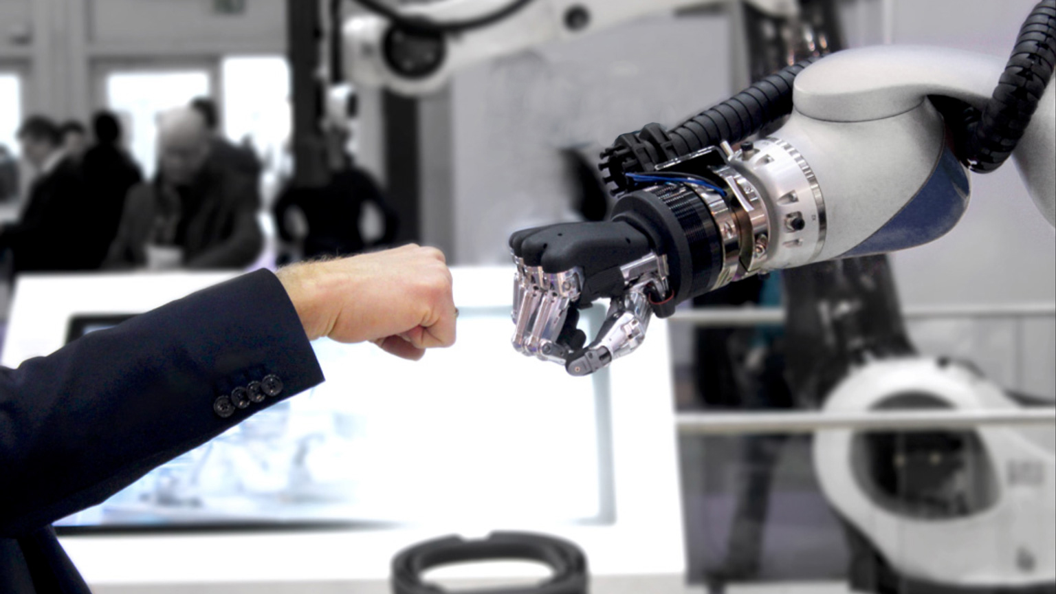 Human-robot fist bump