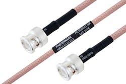2. Pasternack’s PE3M0001 cable assemblies for defense applications have connectors compliant with MIL-PRF-3912 and cables compliant with MIL-DTL-17. They’re manufactured using J-STD soldering processes and WHMA-A-620 workmanship criteria. The cables and connectors also meet standards from SAE and IPC. 2. Pasternack’s PE3M0001 cable assemblies for defense applications have connectors compliant with MIL-PRF-3912 and cables compliant with MIL-DTL-17. They’re manufactured using J-STD soldering processes and WHMA-A-620 workmanship criteria. The cables and connectors also meet standards from SAE and IPC.