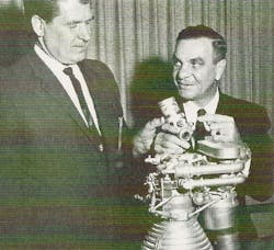 Marotta Controls’ founder Pat Marotta (right) with Aerospace pioneer and space architect Wernher von Braun (left). Marotta Controls’ founder Pat Marotta (right) with Aerospace pioneer and space architect Wernher von Braun (left).