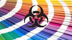 Biohazard symbol on spectrum Biohazard symbol on spectrum