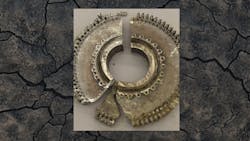 Cracked metal disk Cracked metal disk