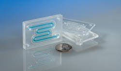 These tongue-and-groove laser joints show the biocompatible laser absorber and flash containment zone. These tongue-and-groove laser joints show the biocompatible laser absorber and flash containment zone.