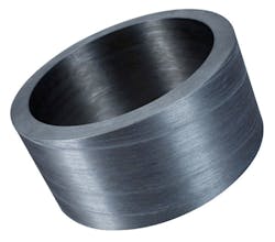 This composite bearing is made of a high-performance composite thermoplastic and can be used in demanding applications such as centrifugal pumps. This composite bearing is made of a high-performance composite thermoplastic and can be used in demanding applications such as centrifugal pumps.