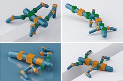 The RoboGrammar system creates arthropod-inspired robots for traversing a variety of terrains. Pictured are several robot designs generated with RoboGrammar. The RoboGrammar system creates arthropod-inspired robots for traversing a variety of terrains. Pictured are several robot designs generated with RoboGrammar.