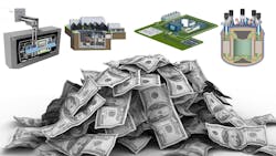 Money with reactor designs inset Money with reactor designs inset