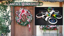 Santa's workshop and drone Santa's workshop and drone