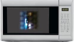 Glass vial in microwave Glass vial in microwave