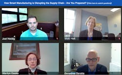 A panel discussion during the SMX (Smart Manufacturing Experience) virtual event. A panel discussion during the SMX (Smart Manufacturing Experience) virtual event.