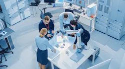Engineers collaborating