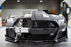 Unmasking the front end of the Mustang Shelby GT500. Unmasking the front end of the Mustang Shelby GT500.