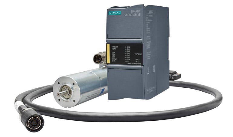 The high-performance, low-voltage DC drive, a Simatic Micro-Drive from Siemens, provides a reliable alternative to VFDs for low-voltage motion control.