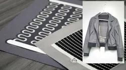 Flexble printed heaters with inset photo of the Multi-Tech Commuter (MTC) Jacket