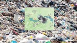 Polystyrene superimposed over image of landfill Polystyrene superimposed over image of landfill