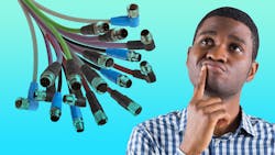 Man contemplating a connector bouquet Man contemplating a connector bouquet