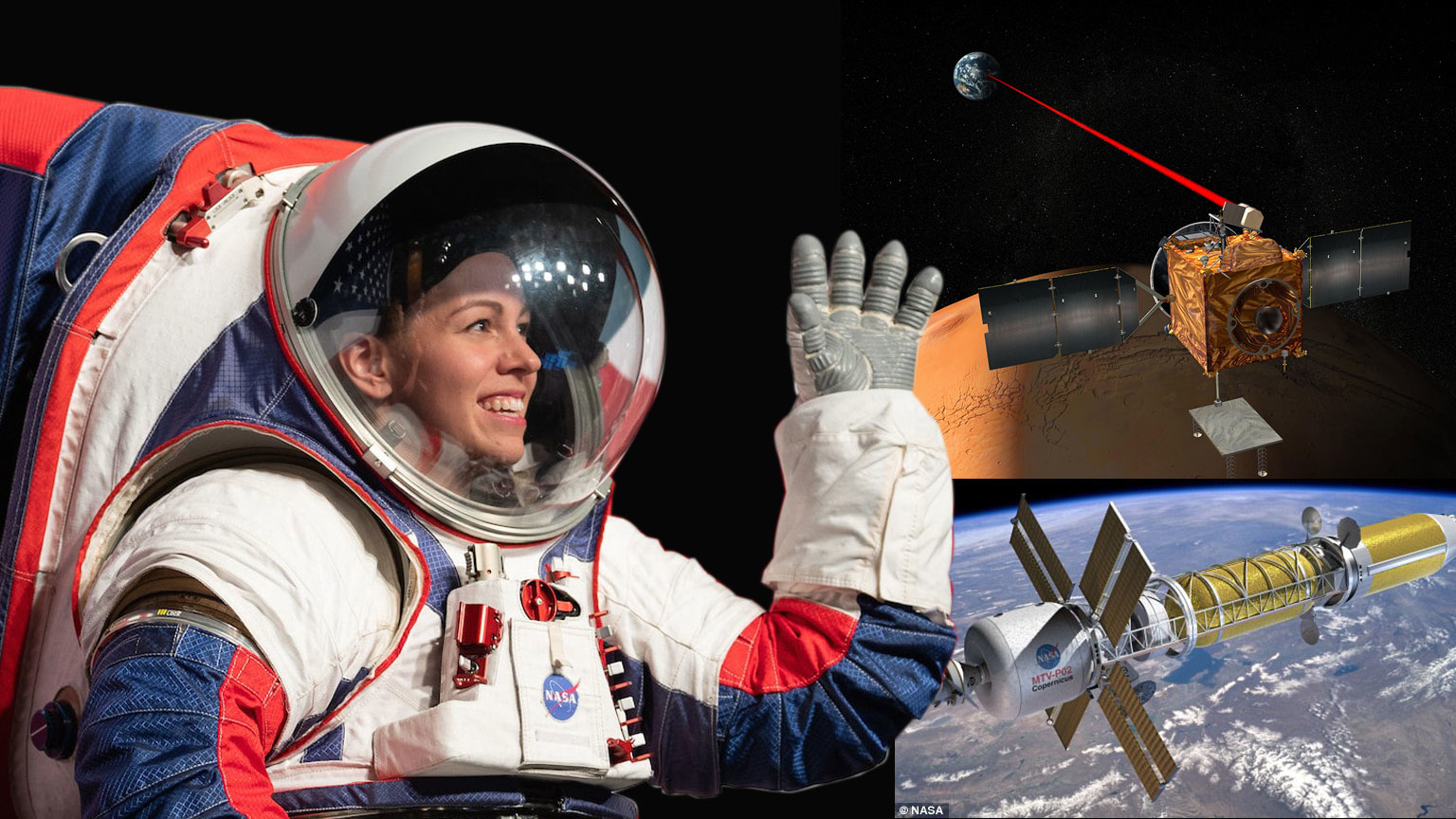 NASA Mars exploration photo collage