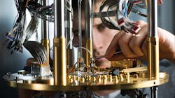 Person working on a quantum computer Person working on a quantum computer