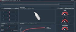 The Monolith AI Dashboard predicts the force needed to knock down a plastic bottle. The Monolith AI Dashboard predicts the force needed to knock down a plastic bottle.