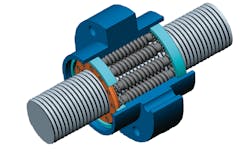 The multiple contact points between the rollers and the lead screw allow for higher load capacity. The multiple contact points between the rollers and the lead screw allow for higher load capacity.