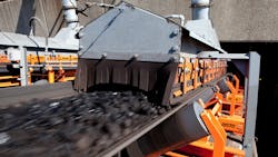 A conveyor in action A conveyor in action