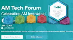 AM Tech Forum logo and awards