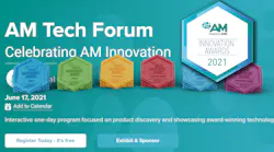 AM Tech Forum logo and awards
