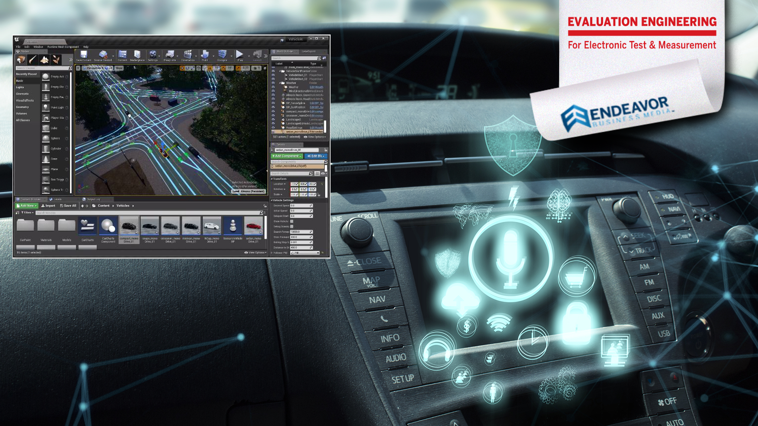 Autonomous vehicle dashboard with monoDrive screenshot