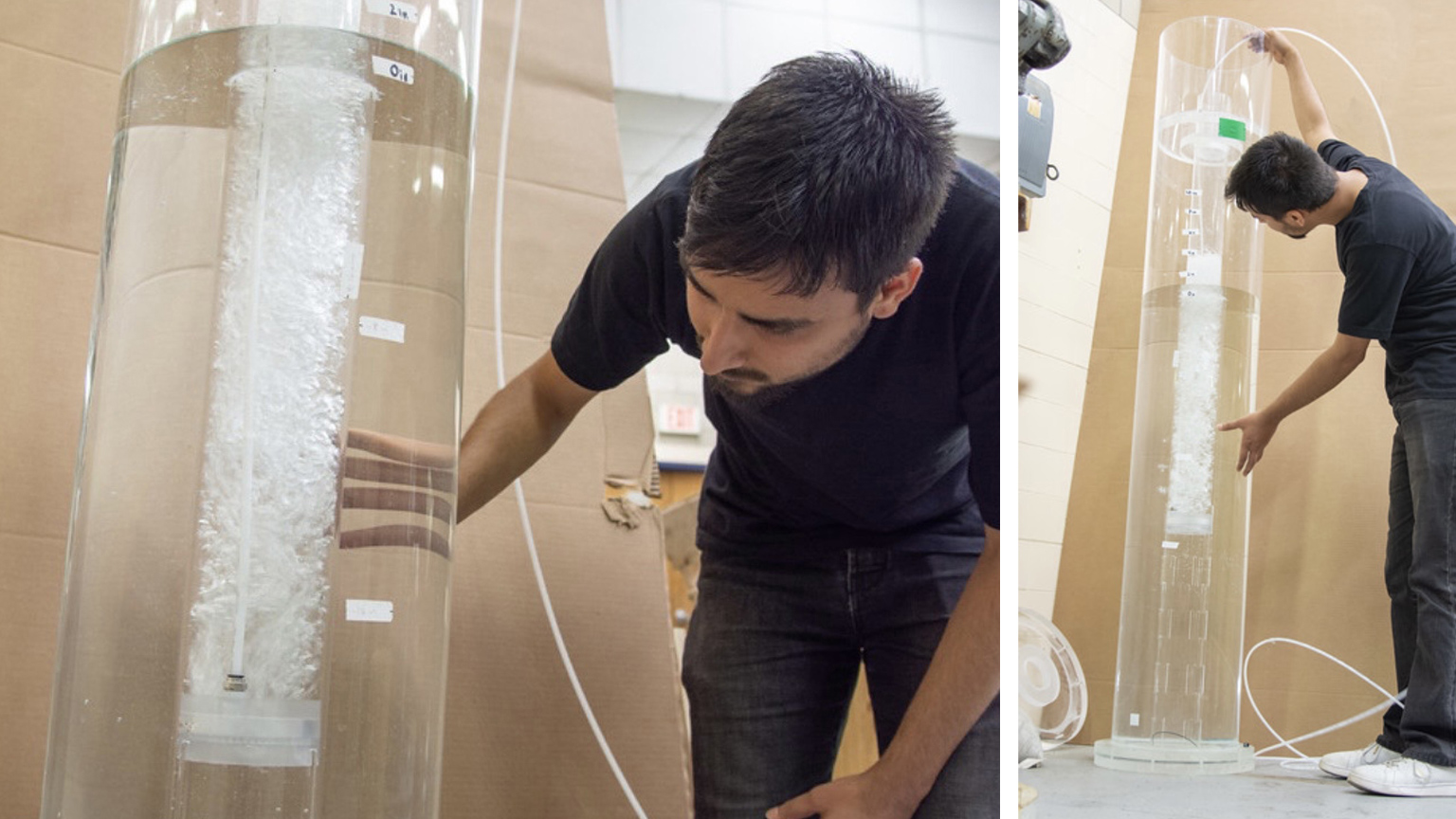 Ansan Pokhare tests the sparger design