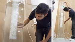 Ansan Pokhare tests the sparger design Ansan Pokhare tests the sparger design