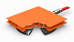 Air casters are relatively simple with few components. Mainly an airbag and housing, and some pneumatic connections. Air casters are relatively simple with few components. Mainly an airbag and housing, and some pneumatic connections.