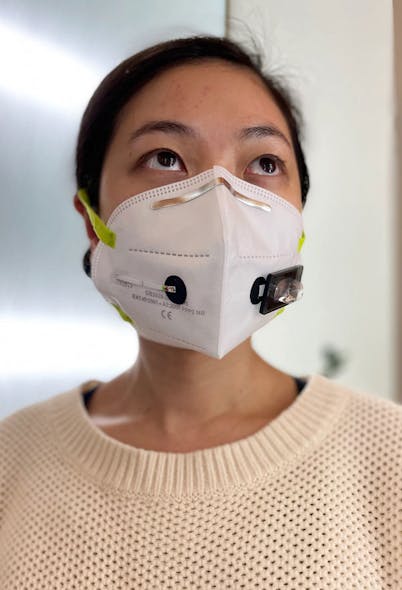 The wFDCF face mask can be integrated into any standard face mask. The wearer pushes a button on the mask that releases a small amount of water into the system, which provides results within 90 minutes.