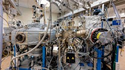 A molecular beam epitaxy machine grows new materials. MBE enables the development of devices that require negligible impurities and an extreme level of precision, such as for quantum technology and next-generation optoelectronics.