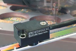 A HEIDENHAIN exposed linear encoder. A HEIDENHAIN exposed linear encoder.