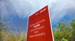 Danfoss welcome sign to Eaton Hydraulics
